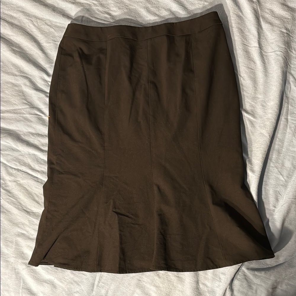 Semantiks Brown Knee-Length Pencil Skirt for Work